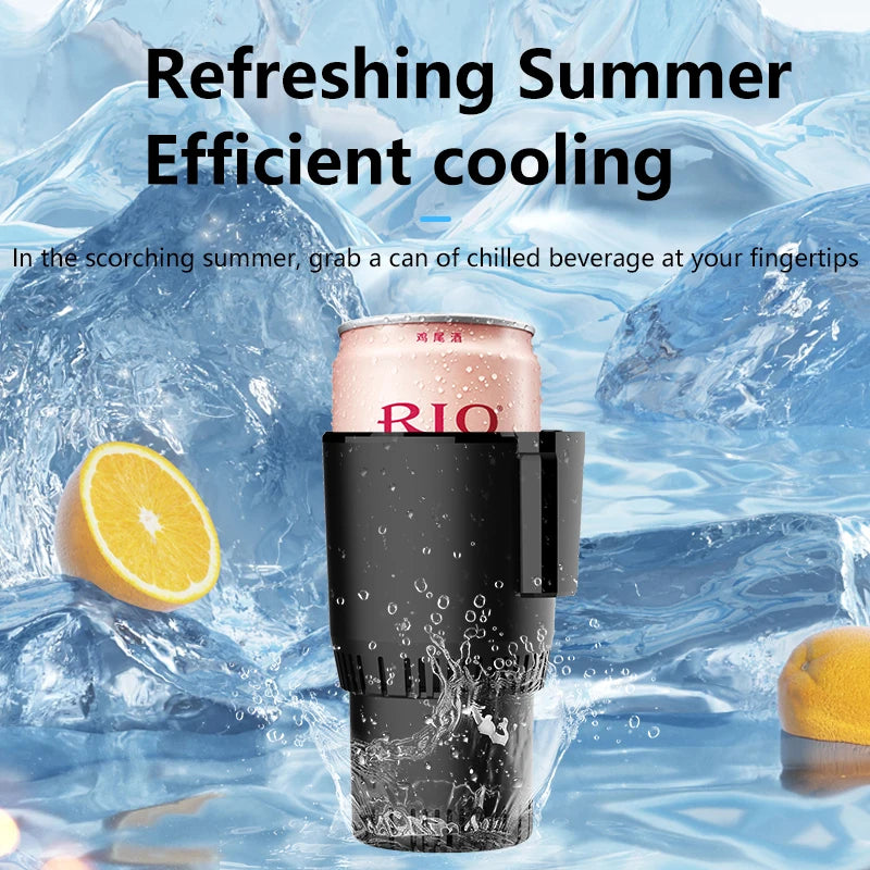 2 In 1 Car Warmer Cooling Cup 12V-24V Smart Car Heating Cooling Cup Touch Screen with Temperature Display for Home Travel Summer