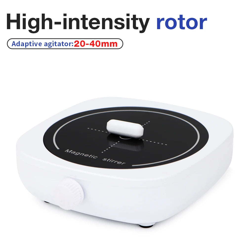1L Magnetic Stirrer Mini Lab Stir Mixer Portable Stirrer Plate with Stir Bar for Laboratory 600-4000RPM Mixing Panel EU Plug