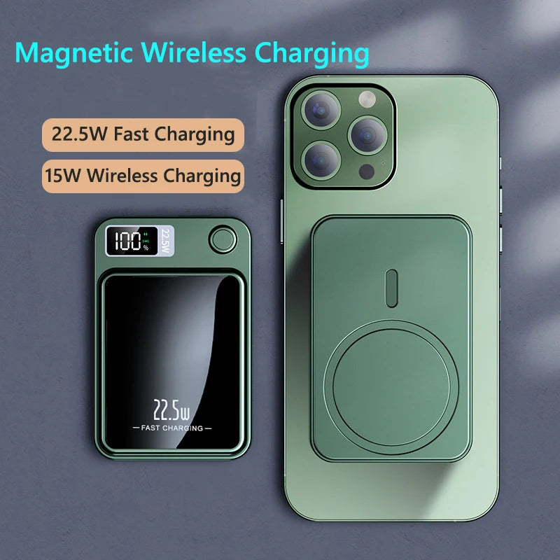 20000mAh Magnetic Power Bank PD20W Fast Charging Magsafe Powerbank Wireless Charger External Battery for iPhone 16 15 14 13  pro