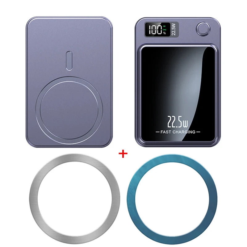 20000mAh Magnetic Power Bank PD20W Fast Charging Magsafe Powerbank Wireless Charger External Battery for iPhone 16 15 14 13  pro
