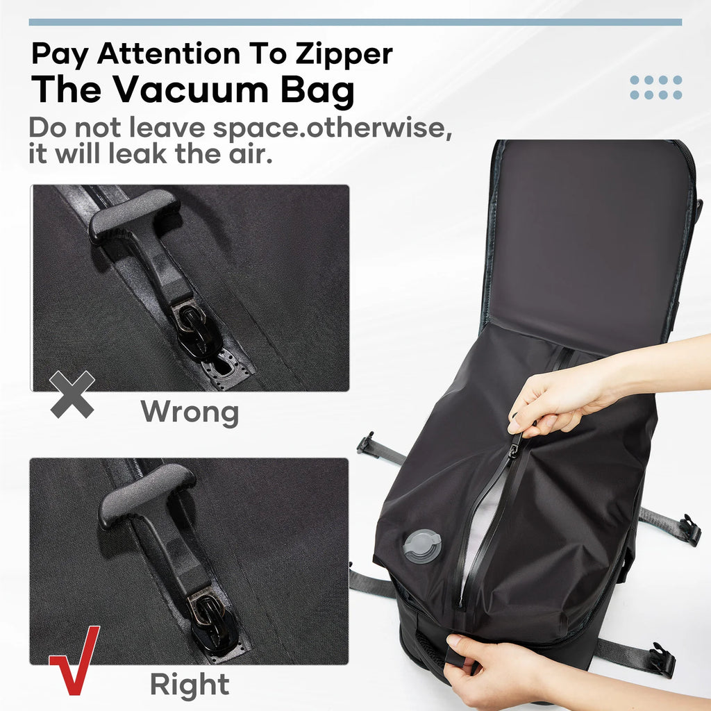 Men Vacuum Compression Backpack 15.6in Laptop Backpack Expand Hiking Vacuum Travel Backpack, Ryanair Backpack 40x20x25 Cabin Bag