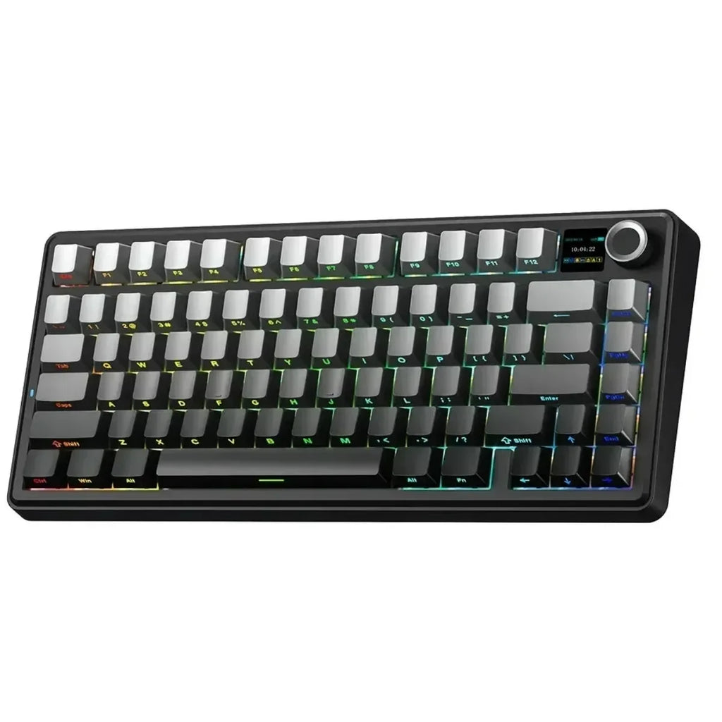 AULA F75 MAX 75% Wireless Mechanical Keyboard with TFT Screen Knob Hot Swappable Wired/Bluetooth/2.4G E-sports Gaming Keyboard