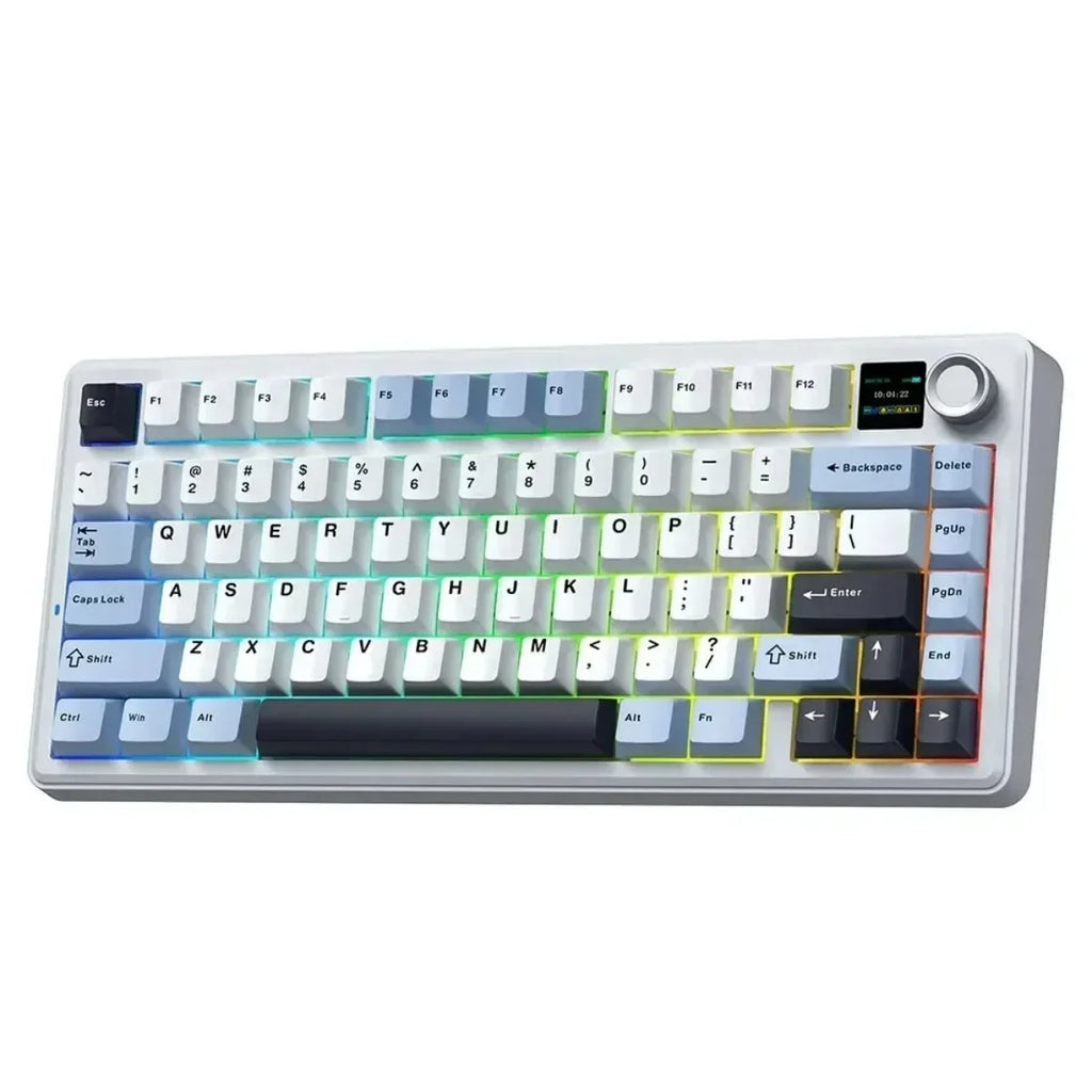 AULA F75 MAX 75% Wireless Mechanical Keyboard with TFT Screen Knob Hot Swappable Wired/Bluetooth/2.4G E-sports Gaming Keyboard