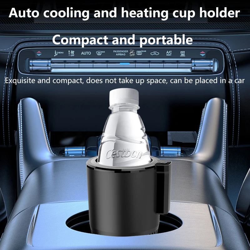 2 In 1 Car Warmer Cooling Cup 12V-24V Smart Car Heating Cooling Cup Touch Screen with Temperature Display for Home Travel Summer